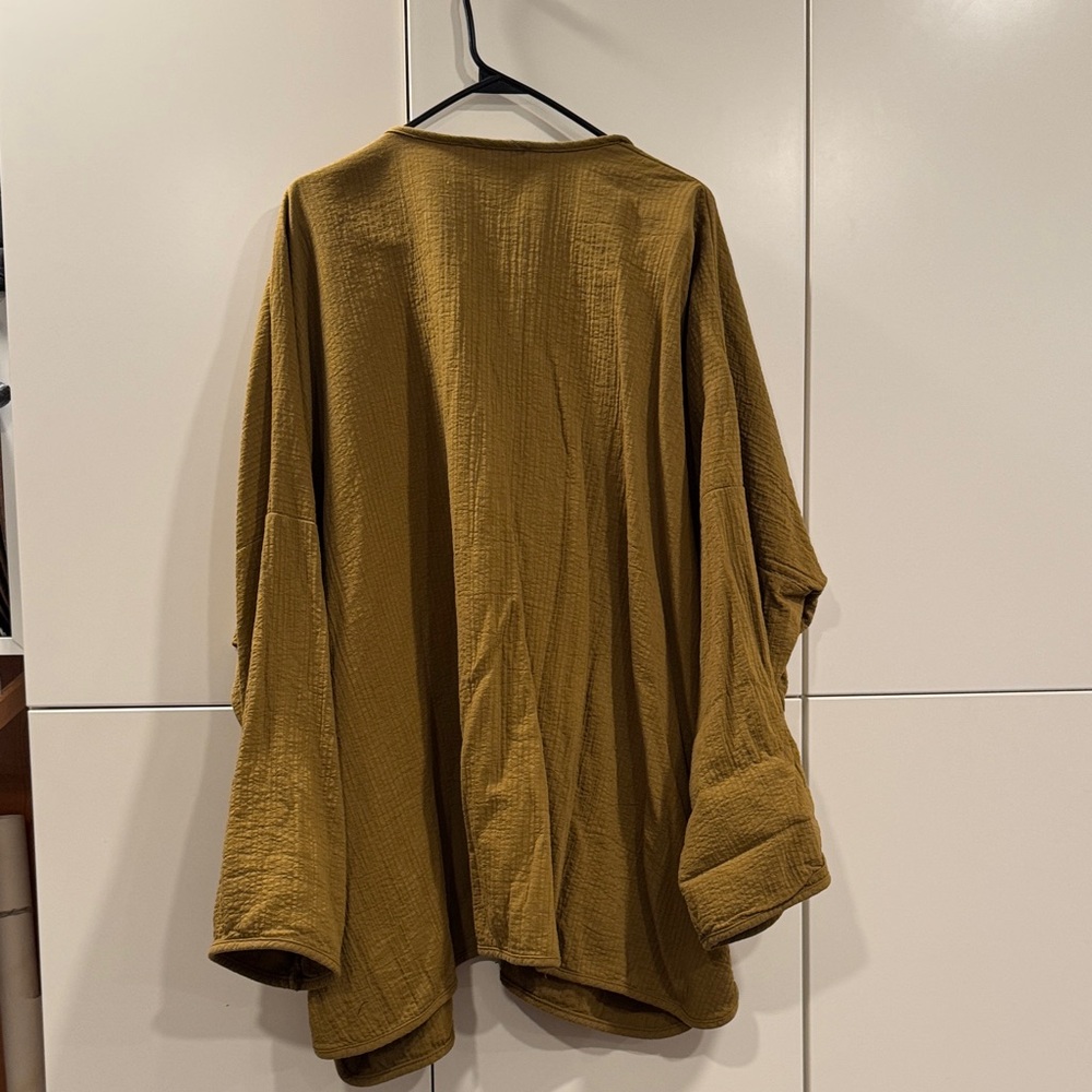 NWOT April Meets October Women's Open-Front Lightweight Jacket - Mustard - Picture 6 of 6